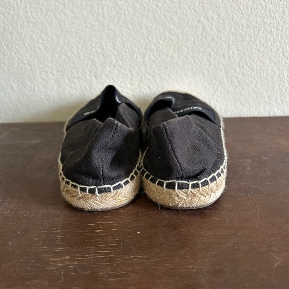 Michael Kors Vicky Slip-On Black White Espadrille Flats Size 8 Women’s Canvas - Picture 7 of 10
